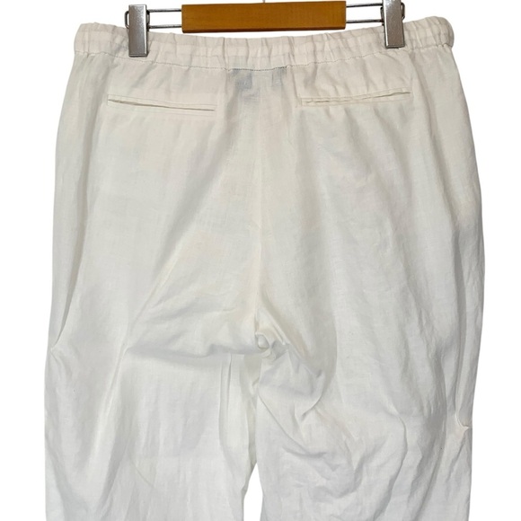 Jones New York Signature Pants Womens 10 White Elastic Waist Straight Leg - Picture 4 of 7